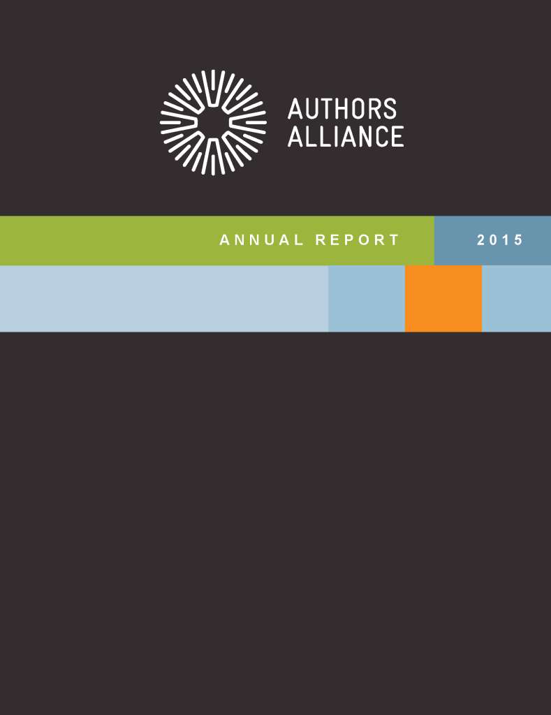 Authors Alliance Annual Report cover