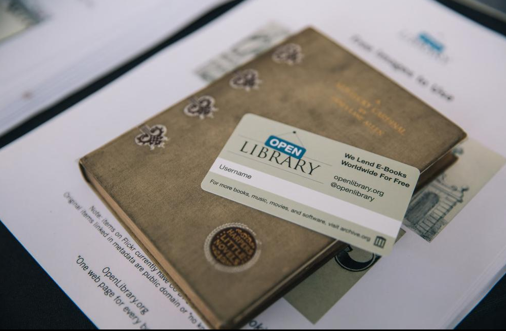 Photo of book and Open LIbrary card