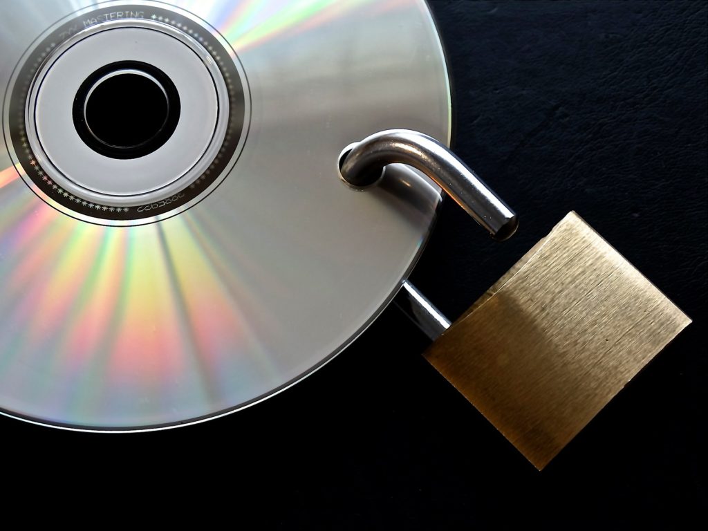 photo of CD with padlock