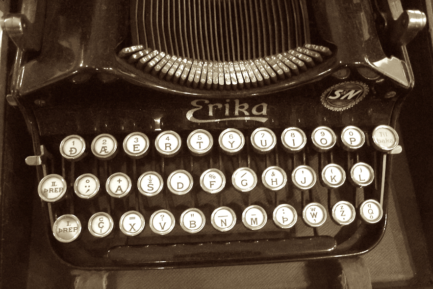 Typewriter with Icelandic keyboard