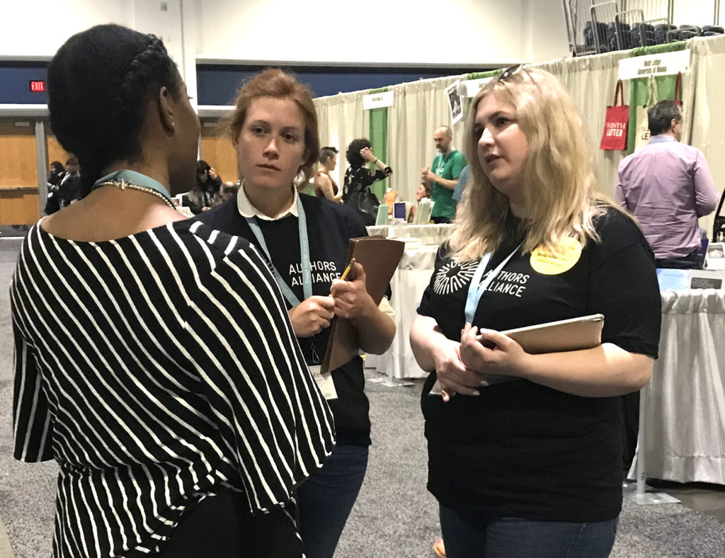 Karen and Anna conducting their survey