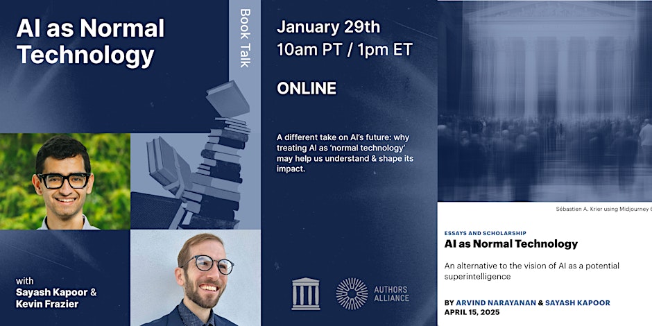 flyer for the book talk featuring images of the book cover and the author