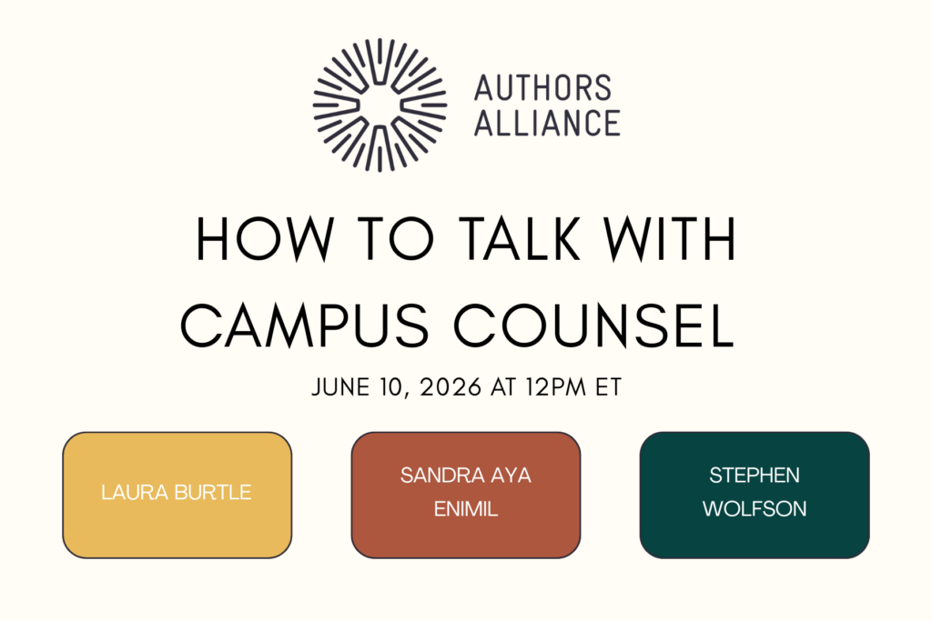 How to talk with campus counsel